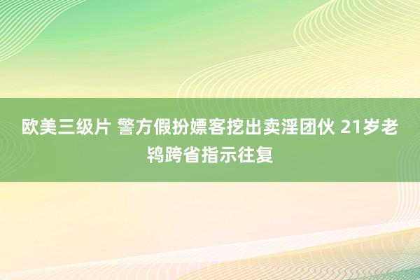 欧美三级片 警方假扮嫖客挖出卖淫团伙 21岁老鸨跨省指示往复